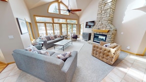 Living Area with Gas Fireplace, Flatscreen - Living Area with Gas Fireplace, Flatscreen