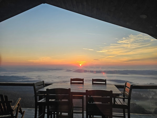 Sunrise views from the kitchen