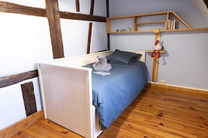 The blue bedroom