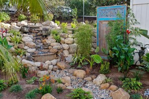 Tranquil water features throughout the property create a soothing ambiance, enhancing your getaway experience.
