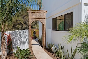Private entrance opening the doors to your vacation.
