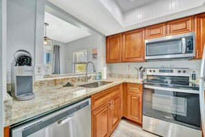 Fully stocked kitchen