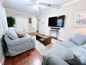 Kick back on the plush couch, put your feet up and relax!