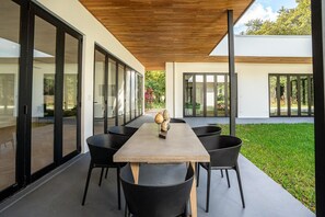 Outside dining area