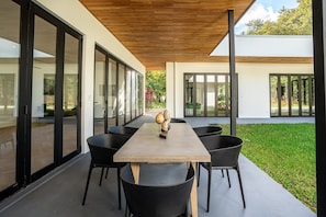 Outside dining area