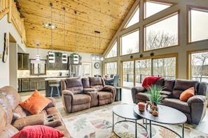 Living Room | Main Level | 3,500 Sq Ft | Electric Fireplaces | Smart TVs