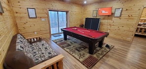 Den Lounge w/ Pool Table & ping pong topper