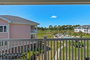 Patio overlooks the Pool and Golf Course