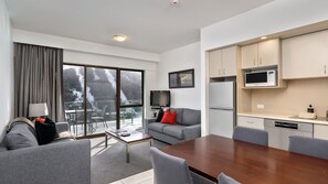 Living Room, terrace, kitchen, dining