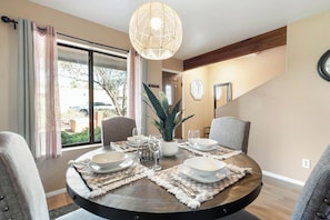 Dining area with seating for four (4)