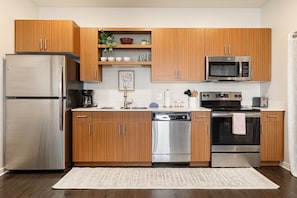 A well-equipped kitchen, perfect for cooking up delicious meals throughout your stay.