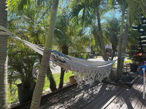 Hammock on porch