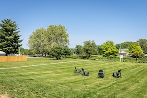 Plenty of outdoor space to run around, host an event or gather with family and friends
