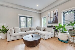 Living Room | Central A/C & Heat | Decorative Fireplace | 1st Floor