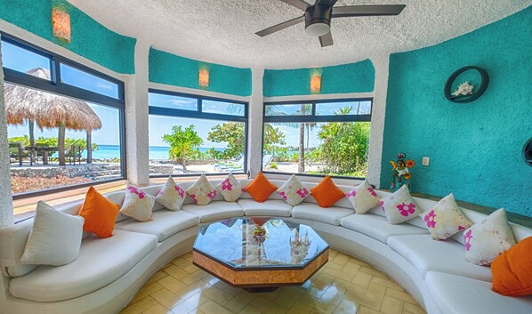Living Area with Amazing Ocean Views