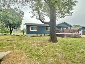 Large corner lot with mature trees