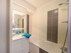 Get ready for your day in the bathroom.