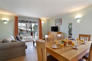 Share meals and laughs at the dining table.