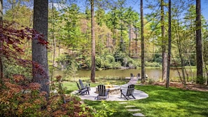 It's a retreat where friends and family can spark memories by the fire pit.