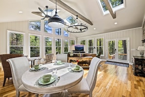 A vintage cottage where nature fills space outside as well as inside.