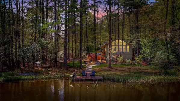 A short walk to Cashiers, nestled among the forest and lake...