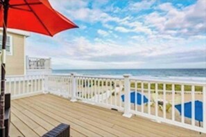 Ocean views from upper balcony