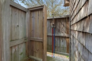 Rinse off in the Outdoor Shower after a day at the beach.