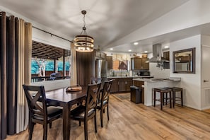 Dining area and kitchen