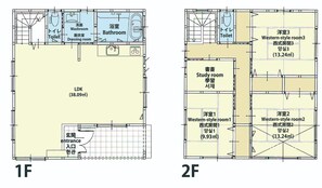 ・[Floor plan] This is the floor plan for the first and second floors of the facility.