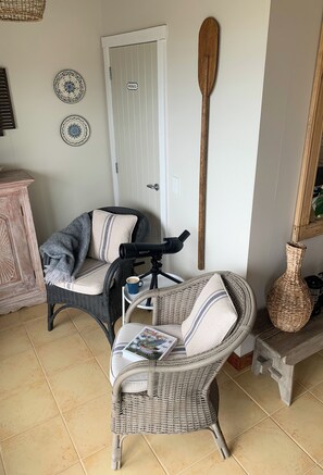 Reading nook with spotting scope