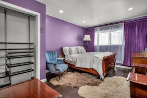 Primary Bedroom w Ample Storage Full Size Bed and Ensuite Bathroom