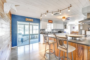 Bar Seating | Single-Story House | Central Heating & A/C