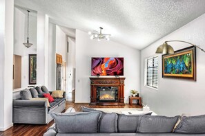 Spacious Serenity: Revel in Comfort in Our Thoughtfully Designed Living Area (For illustration purposes only, central gas heating) 
