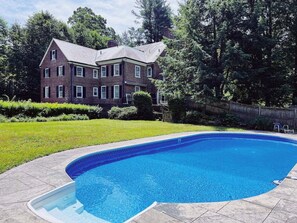 Whether you're lounging by the pool, reading a book on the porch, or grilling up a feast on the outdoor BBQ, you'll love the tranquil atmosphere of this secluded property.