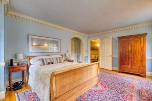 Beautifully appointed queen bedroom featuring a plush Nectar mattress and a private en-suite bathroom for added comfort and convenience.