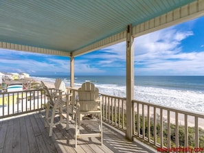 Top Floor Oceanfront Covered Porch