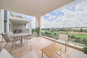 View over the golf course from the balcony