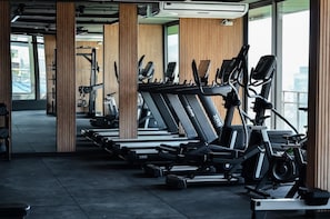 Stay fit and energized in our modern gym featuring top-notch equipment and stunning views!