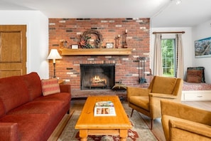 Cozy Living Room with Fireplace