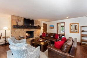 Warm your toes by the fireplace