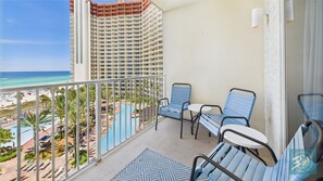 Scenic views of the resort from balcony