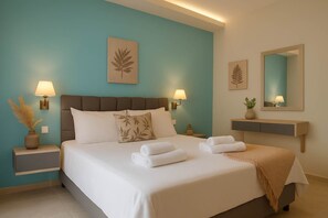 Queen Bed with Linen & Extra Pillows – Bedroom 1