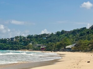 Beach across street