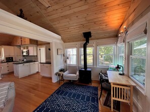 Living Room with Gas Stove