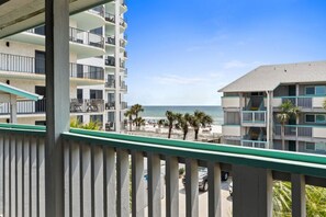 Private balcony with beach views!