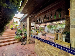 Outdoor bar.