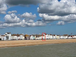 We are the house marked in the red box - the view from Deal pier
