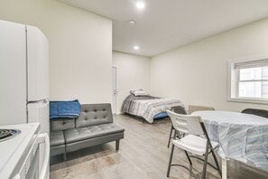 Studio | Living Space | Full Futon | Free WiFi | Window A/C Unit (Summer Only)