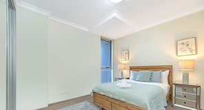 Make yourself at home in the master bedroom