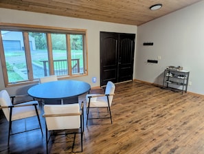 Updated photo! Open concept living space with many dining areas on main level.